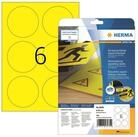HERMA Etikett Herma Signal-Etiketten stark haftend wetterfest &Oslash; 85 mm Folie gelb 25