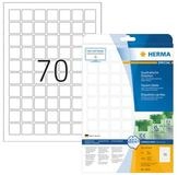 HERMA Etiketten HERMA Adressetiketten wieder haftend wei&szlig; 24x24mm 25 Blatt 1750