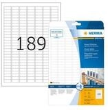 HERMA Etiketten HERMA Etiketten A4 wei&szlig; 25,4x10 mm extrem haftend