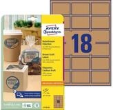Avery Zweckform Etiketten Etiketten 62x42mm naturbraun Inkjet/Laser/Copy VE=450