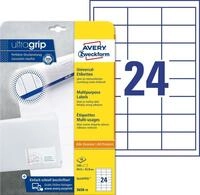 Avery Zweckform Etiketten Universal-Etiketten ultragrip 64,6x33,8 mm VE=240 Etiketten