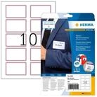 HERMA Etikett Herma Namensetiketten abl&ouml;sbar 80 x 50 mm Acetatseide weiss mit...