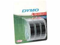 DYMO Beschriftungsband, 3D Prägeband 9 mm x 3 m schwarz