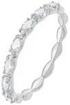 Swarovski Fingerring, Swarovski-Kristall silberfarben 58