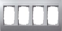 GIRA Steckdose GIRA 021436 Abdeckrahmen 4fach Zwischen rahmen F/Alu Event Farbe...