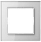 JUNG Abdeckplatte Jung Glasrahmen 1-fach aws waage/senkrecht AC 581 GL WW