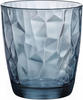 Bormioli Rocco Tumbler-Glas Diamond, Glas, Ocean Blue Tumbler Trinkglas 390ml...