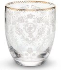 PiP Studio Glas Floral Clear Wasserglas 0,32l, Glas, Water Glass Floral 320ml