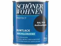 Schöner Wohnen Protect Buntlack hochglänzend 750 ml anthrazitgrau