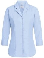 GREIFF Kurzarmbluse Greiff Corporate Bluse BASIC Damen 3/4 Kent Regular-Fit Hellblau