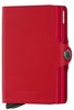SECRID Kartenetui - Leder - Twinwallet Original Red-Red - Geldbörse RFID Schutz
