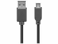 Goobay USB-Kabel, USB 2.0 (Typ A) / Micro USB 2.0 (Typ B), (180 cm), Hi-Speed