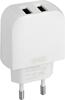 Artwizz PowerPlug Double for Smartphones, Smartwatches and Tablets, white