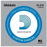 Daddario Saiten, PL015 Plain Einzelsaite - Einzelsaite f&uuml;r Gitarren