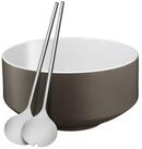 WMF Salatbesteck Moto Salat-Set, 3-teilig, lavagrau (3-tlg)
