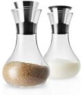 Eva Solo Milch- und Zuckerset Tropffrei, Glas, Edelstahl, Silikon