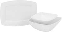 CreaTable Servier-Set Victoria Weiss, Porzellan, (Set, 3-tlg., 1 Servierplatte,...