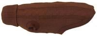 Wolters Hundepullover Zopf-Strickpullover schoko