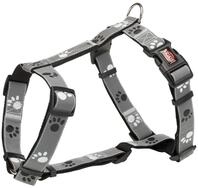 TRIXIE Hunde-Leuchtgeschirr Silver Reflect H-Geschirr - schwarz/silbergrau -...