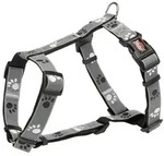TRIXIE Hunde-Leuchtgeschirr Silver Reflect H-Geschirr - schwarz/silbergrau -...