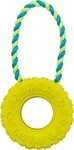 TRIXIE Tiertau Hundespielzeug Reifen am Tau - lime - &oslash; 15/31 cm, Gummi, Tau