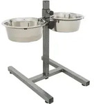 TRIXIE Napf Hundebar, Metall/Edelstahl - diverse - 2 &times; 1,8 l/&oslash; 21 cm bunt