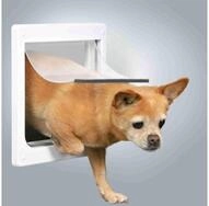 TRIXIE Hundeklappe 2-Wege Freilauft&uuml;r XS&ndash;S - wei&szlig; - 27 &times; 28,5 cm