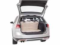 TRIXIE Tiertransportbox Kofferraumschutzdecke mit Stoßstangenschutz Beige und