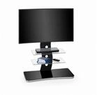 HOOZ TV-Rack TV-Rack Schwarzglas &ndash; schwenkbarer TV-Stand mit ESG-Sicherheitsglas
