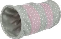 TRIXIE Tiertunnel Spieltunnel - hellgrau/rosa - &oslash; 25 &times; 50 cm
