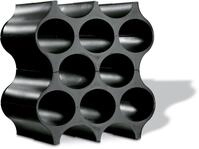 KOZIOL Weinflaschenhalter SET-UP, 100% recycelbar, f&uuml;r 10 Flaschen