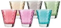 Gl&auml;ser-Set OPTIC Trinkglas klein 0,14l bunt sortiert 6er Set, 6-tlg., Glas
