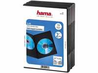 Hama DVD-Hülle DVD-Doppel-Leerhülle Slim, 10er-Pack, Schwarz, Schutzhülle,...