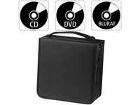 Hama DVD-Hülle CD-/DVD-/Blu-ray-Tasche 304, Schwarz + Pflegetuch Disc-Tasche