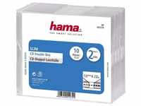 Hama CD-Hülle CD Leerhülle Slim Double, 10er Pack, Transparent, Hülle,...