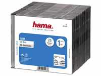 Hama CD-Hülle CD-Leerhülle Slim, 25er-Pack, Transparent