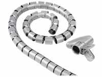 Hama Kabelbündel-Schlauch, 2 m, 25 mm, Silber (00020583) Audio- & Video-Kabel