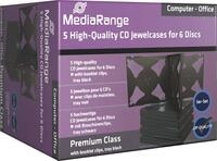 Mediarange CD-H&uuml;lle 5 DVD CD H&uuml;llen 6fach 6er Jewelcases