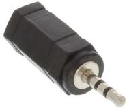 Inline Audio Adapter, 2,5mm Klinke Stecker zu 3,5mm Buchse, Stereo Audio-Adapter