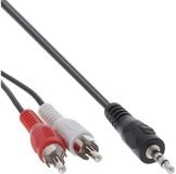 Inline Cinch/Klinke Kabel, 2x Cinch Stecker an 3,5mm Klinke Stecker, 5m...