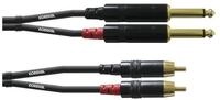 Cordial Audio-Kabel, CFU 0.6 PC Cinch-Klinkekabel 0,6 m - Audiokabel