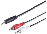 S-Conn Klinkenst. 3,5mm Stereo - 2 Cinchstecker 5,0m Audio-Kabel