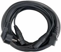 Pronomic EUIECX Hybridkabel Schukostecker auf Kaltger&auml;tebuchse Audio-Kabel, XLR