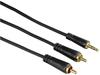 Hama 1,5m Audio Adapter-Kabel AUX vergoldet Audio-Kabel, 3,5-mm-Klinke,...