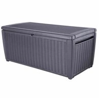 Keter Auflagenbox Kissenbox Rattanoptik Sumatra, anthrazit ca. 145x73x64 cm