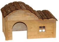 Kerbl Nagerhaus H&auml;uschen Welle Nature 30 cm x 20 cm x 20 cm 82757