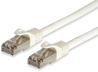 Equip Patchkabel RJ45 S/FTP mit Cat7 Rohkabel 0.50m wei&szlig; PIMF HF Netzwerkkabel