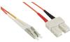 INTOS ELECTRONIC AG InLine® LWL Duplex Kabel, LC/SC, 50/125µm, OM2, 7m...