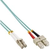 Inline LWL Duplex Kabel, LC/SC, 50/125&micro;m, OM3, 5m Glasfaserkabel