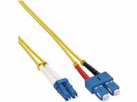 INTOS ELECTRONIC AG InLine® LWL Duplex Kabel, LC/SC, 9/125µm, OS2, 15m...